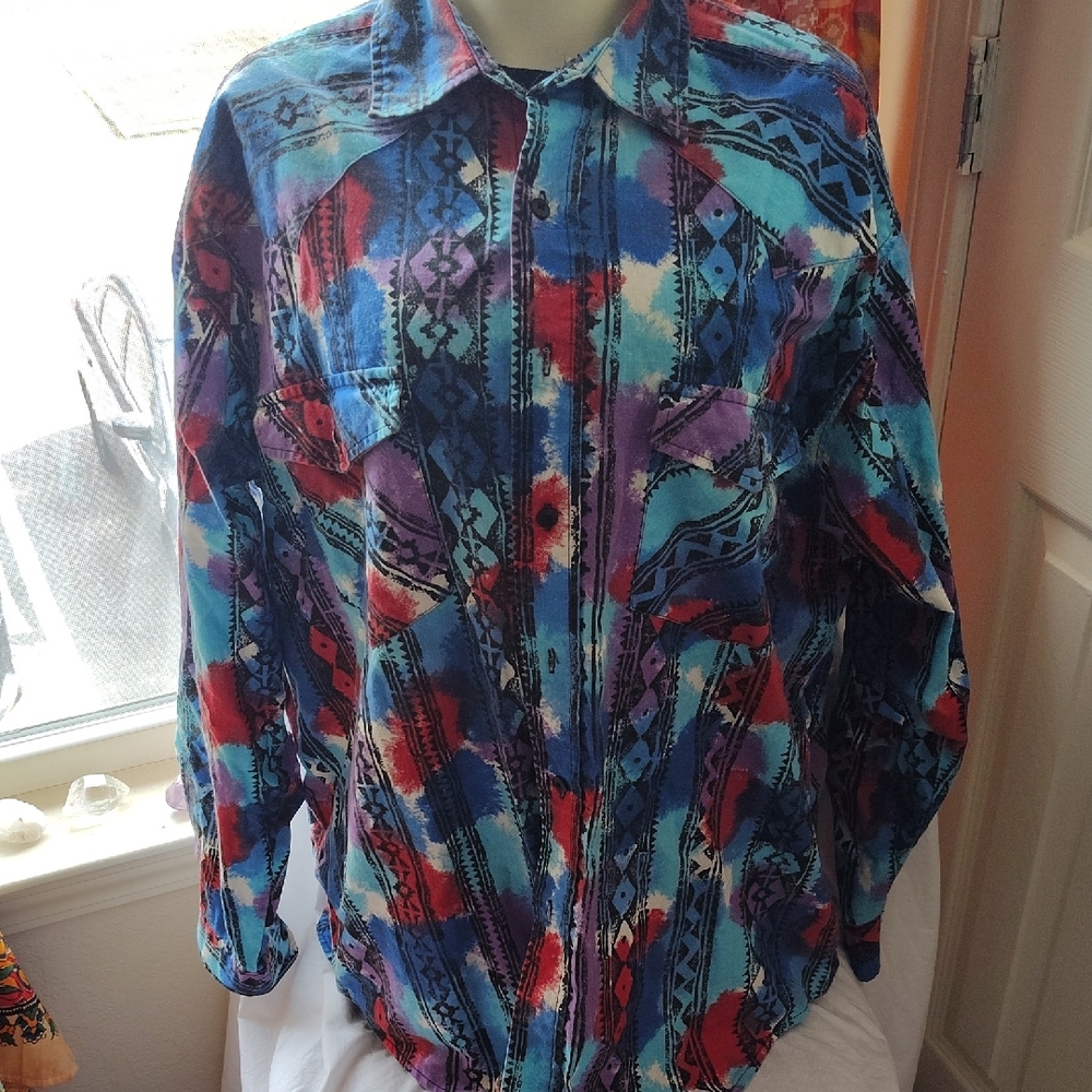 Multicolor Casual Button Down Shirt